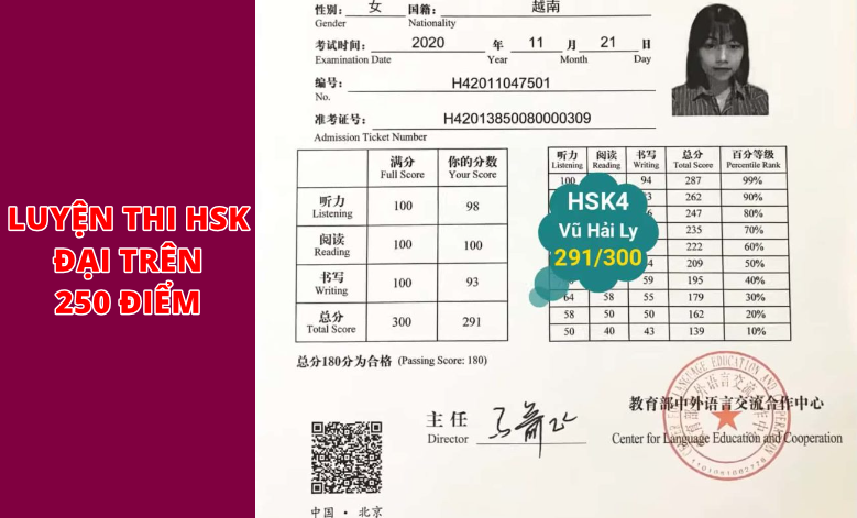 Luyện Thi Chứng Chỉ HSK Đạt điểm Cao